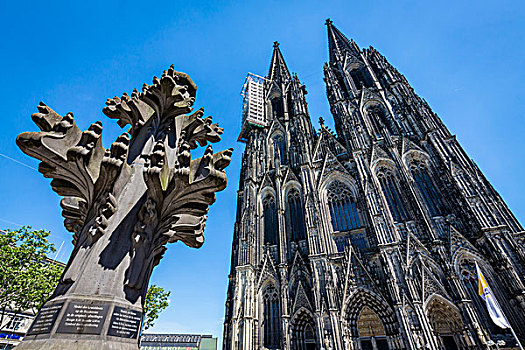 仿制,尖顶饰,顶端,尖顶,著名,科隆大教堂,科隆,德国