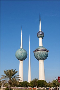 科威特,塔,最好,地标,科威特城,十二月,中东