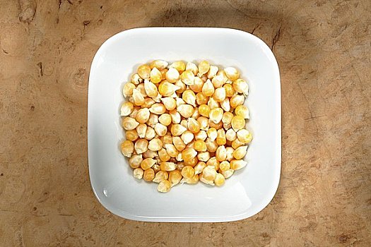 玉米,颗粒,盘子,俯视