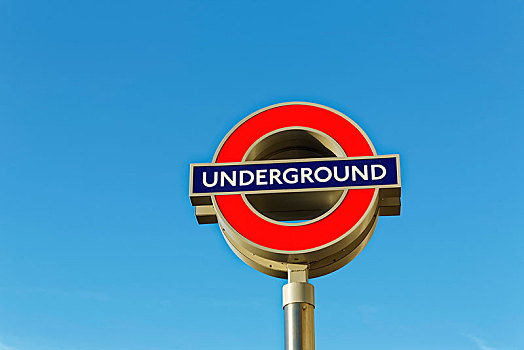 地铁,广告牌,蓝天,伦敦,英格兰,英国,欧洲