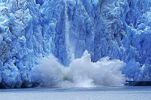 冰河,阿拉斯加,概念,全球变暖