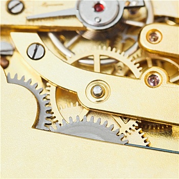 齿轮,黄铜,机械,移动,复古,手表