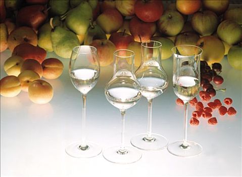 清晰,水果白兰地,茎,玻璃杯