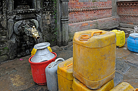供水,加德满都,加德满都山谷,尼泊尔,亚洲