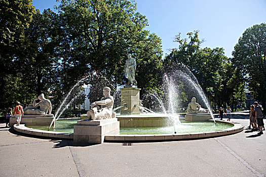 纪念建筑,喷泉,科尔玛,阿尔萨斯,法国,欧洲