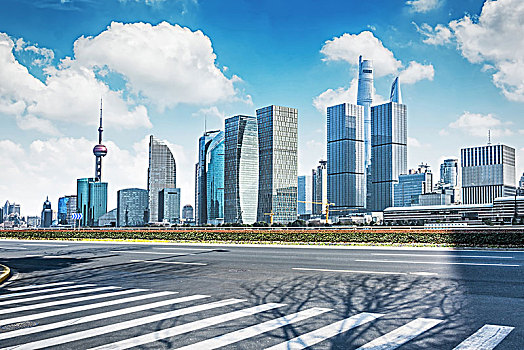 现代,天际线,建筑,上海,中国