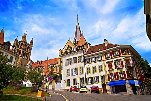 洛桑,城市,圣母大教堂,瑞士