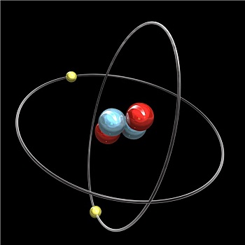氦气,原子,黑色