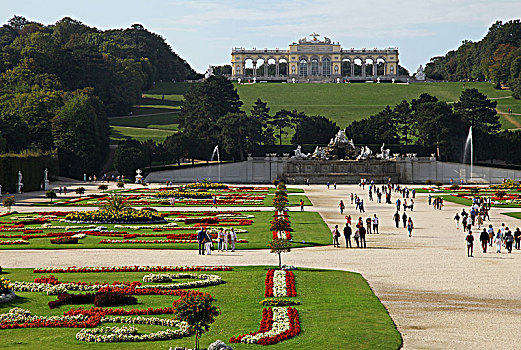 奥地利首都维也纳,vienna,西南部的巴洛克艺术建筑----美泉宫