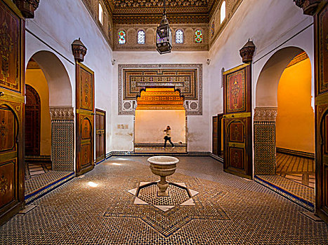 巴伊亚,宫殿,建造,1867年,麦地那,玛拉喀什,摩洛哥,非洲