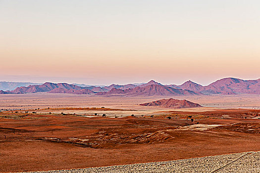 纳米布沙漠,住宿,索苏维来地区,纳米比亚,非洲,风景,山,日落