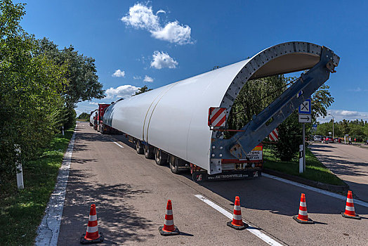 重型,卡车,风车,局部,高速公路,休息区,梅克伦堡前波莫瑞州,德国,欧洲