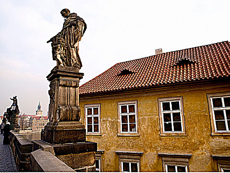 雕塑,查理大桥,布拉格,捷克共和国