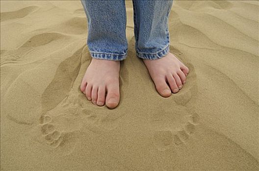 赤脚,沙子