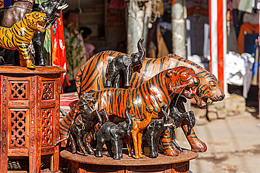 纪念品,虎,雕塑,新德里,印度