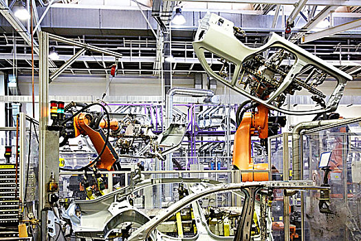 机器人,手臂,汽车厂