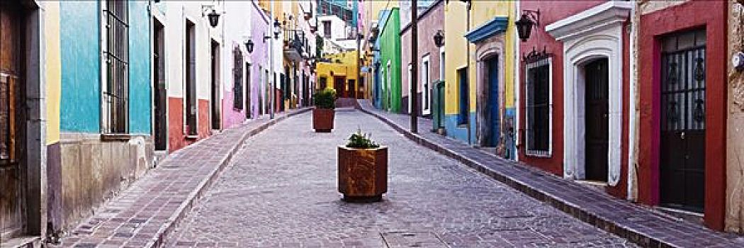 彩色,建筑,瓜纳华托,墨西哥