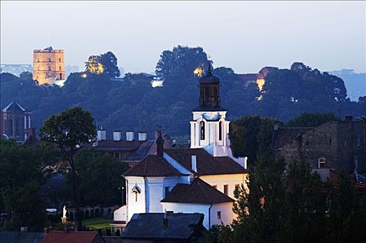 立陶宛,维尔纽斯,塔,俄国东正教堂,神圣,局部,世界遗产