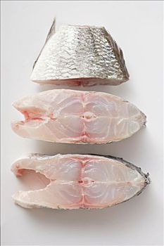 海鲈,肉片,块,尾部