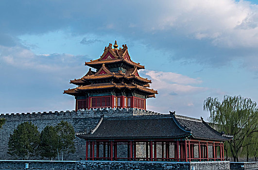 北京市故宫角楼建筑景观
