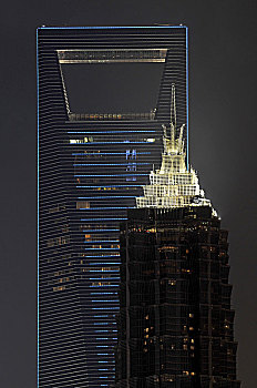 上海,世界金融中心,金茂大厦,摩天大楼,浦东,地区,中国