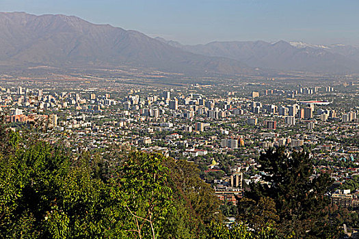 智利,圣地亚哥,圣克里斯托瓦尔,山