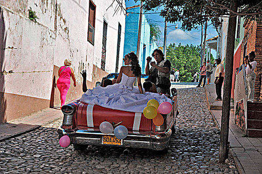 加勒比,古巴,圣斯皮里图斯,特立尼达,婚礼,队列