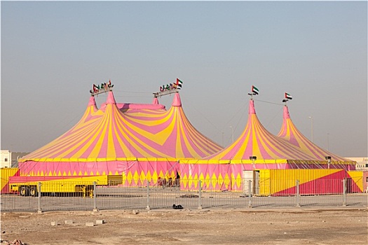 马戏团,帐篷,阿布扎比,阿联酋