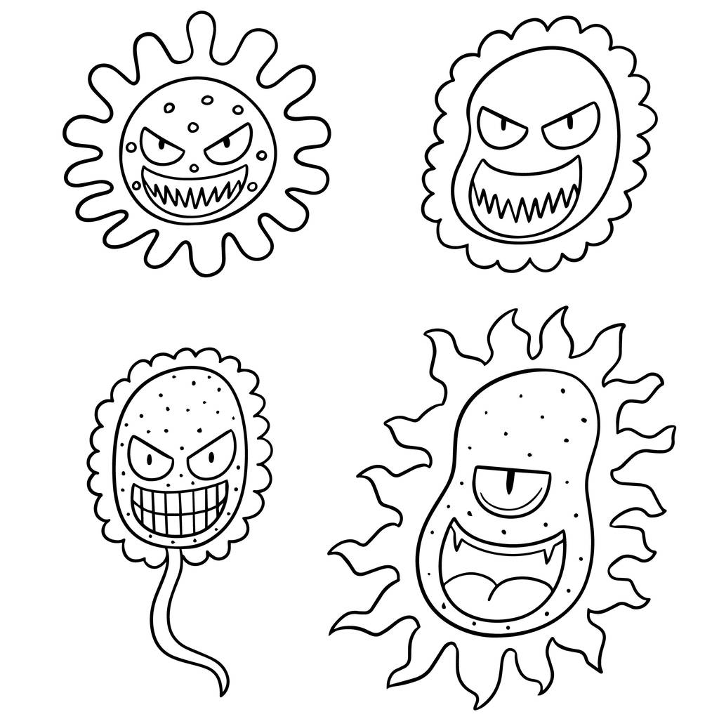 杆菌简笔画图片