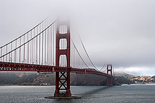 金门大桥,遮盖,雾,旧金山,加利福尼亚,美国,北美