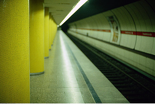 站台,隧道,地铁站,慕尼黑,德国