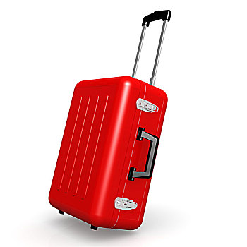 红色,行李,角度,位置