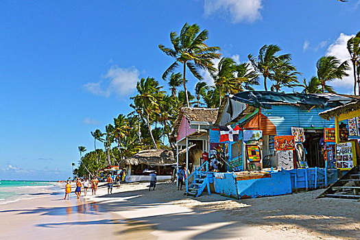 多米尼加共和国,加勒比,干盐湖,蓬塔卡纳,海滩
