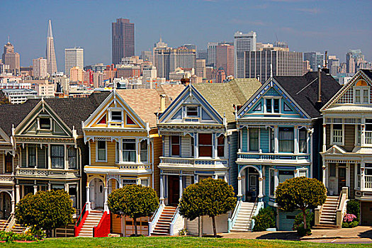 美国,加利福尼亚,著名,排,维多利亚式房屋