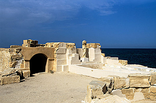利比亚,地区,萨布拉塔,浴室,约会,背影,二世纪