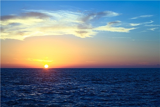 日落,上方,太平洋,智利