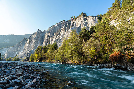 莱茵河峡谷,瑞士,欧洲