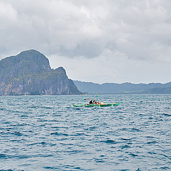 模糊,菲律宾,风景,船,太平洋,海洋,岛屿,背景