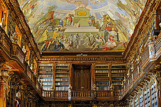 哲学,图书馆,寺院,布拉格城堡,拉德肯尼,布拉格,波希米亚,捷克共和国,欧洲