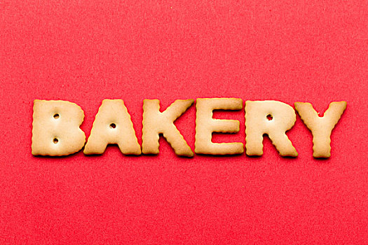 文字,糕点店,饼干,上方,红色背景