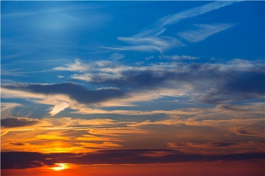 伊比萨岛,圣安东尼奥,魔幻,日落,红色天空,云