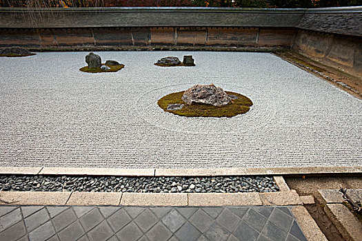 石头,花园,庙宇,京都,日本