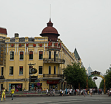 哈尔滨中央大街俄罗斯风格建筑
