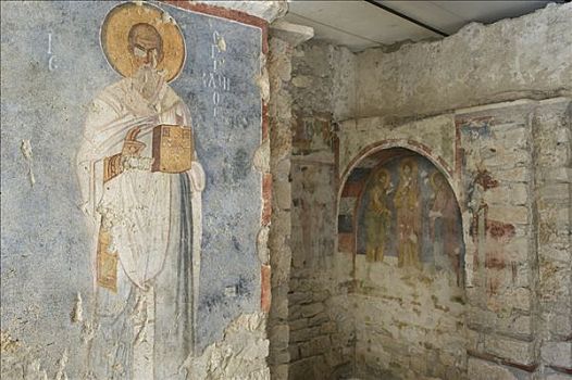 圣尼古拉斯教堂,涂绘,壁画,米拉,土耳其