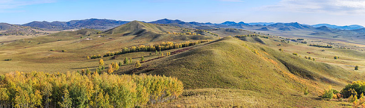 中国内蒙古自治区赤峰市乌兰布统草原秋色