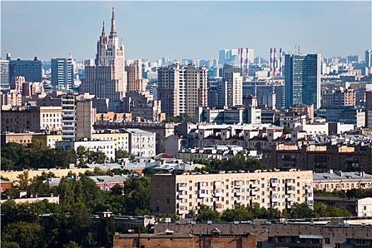 全景,莫斯科,城市