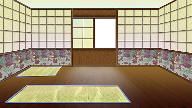 传统,日式房间,室内