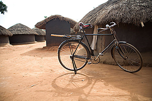 自行车,坐,户外,北方,乌干达