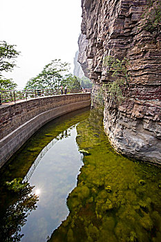 河南林州,林县红旗渠,艰苦奋斗自力更生的典型水利工程