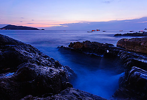 海景,日出,漂亮,海滩,普吉岛,泰国